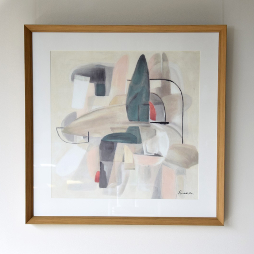 Cuadro Abstracto En Tonos Suaves