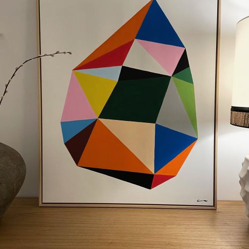 Cuadro Abstracto Poliédrico Multicolor 1