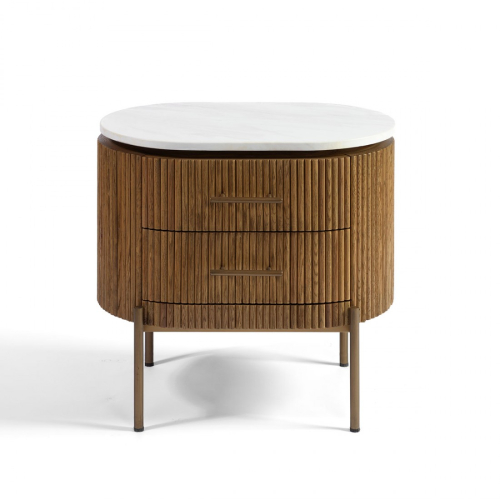 Mesita De Noche Ovalada