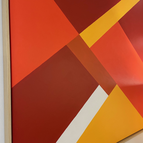 Cuadro Geoamétrico Marrón Naranja Amarillo