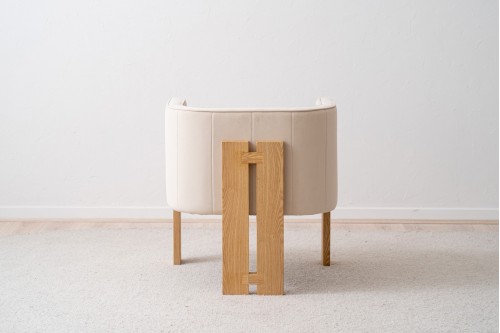 Butaca Tapizada Gris Fresno Natural